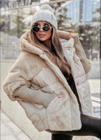 Pelliccia-Cappotto “Winter Luxe” con Cappuccio