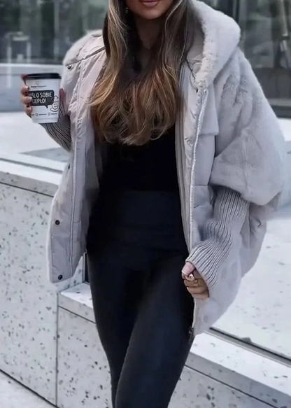 Pelliccia-Cappotto “Winter Luxe” con Cappuccio